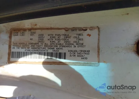 1998 Toyota Tacoma from USA, damaged, VIN 4TANL42N4WZ093473